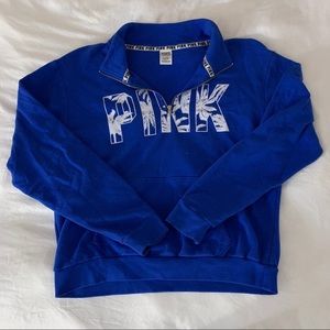 PINK Blue Quarterzip